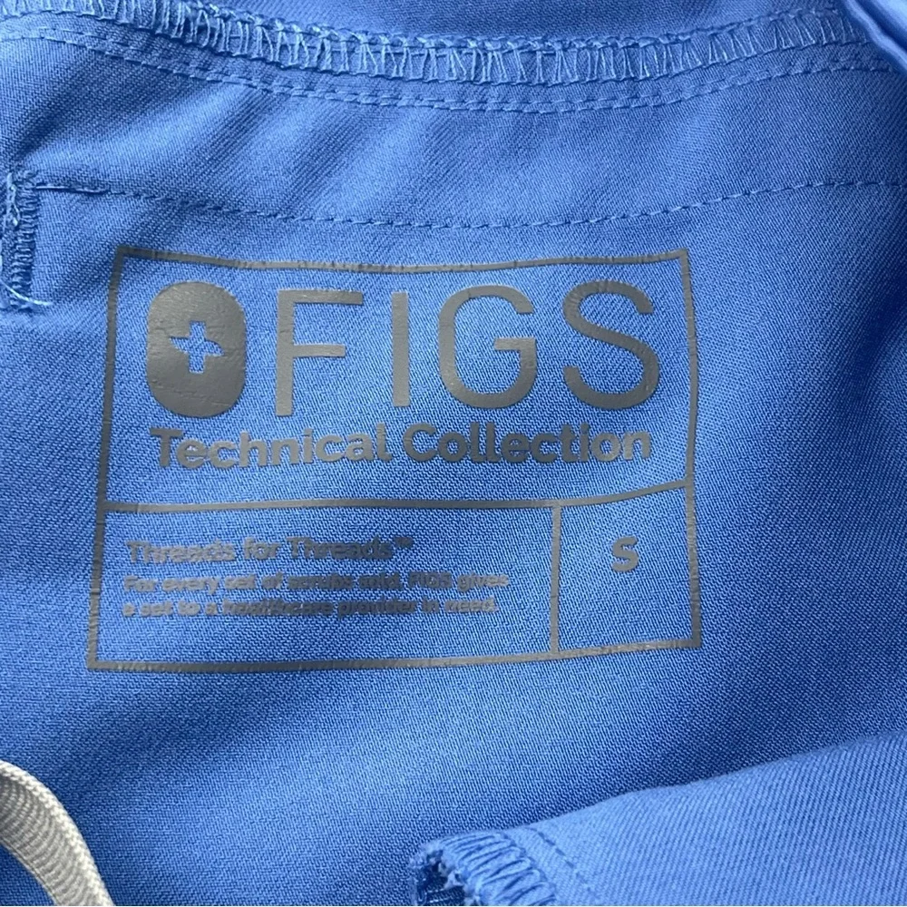 FIGS Technical‎ Collection Mens Axim Cargo Scrub Pant Size Small Blue *FLAWED